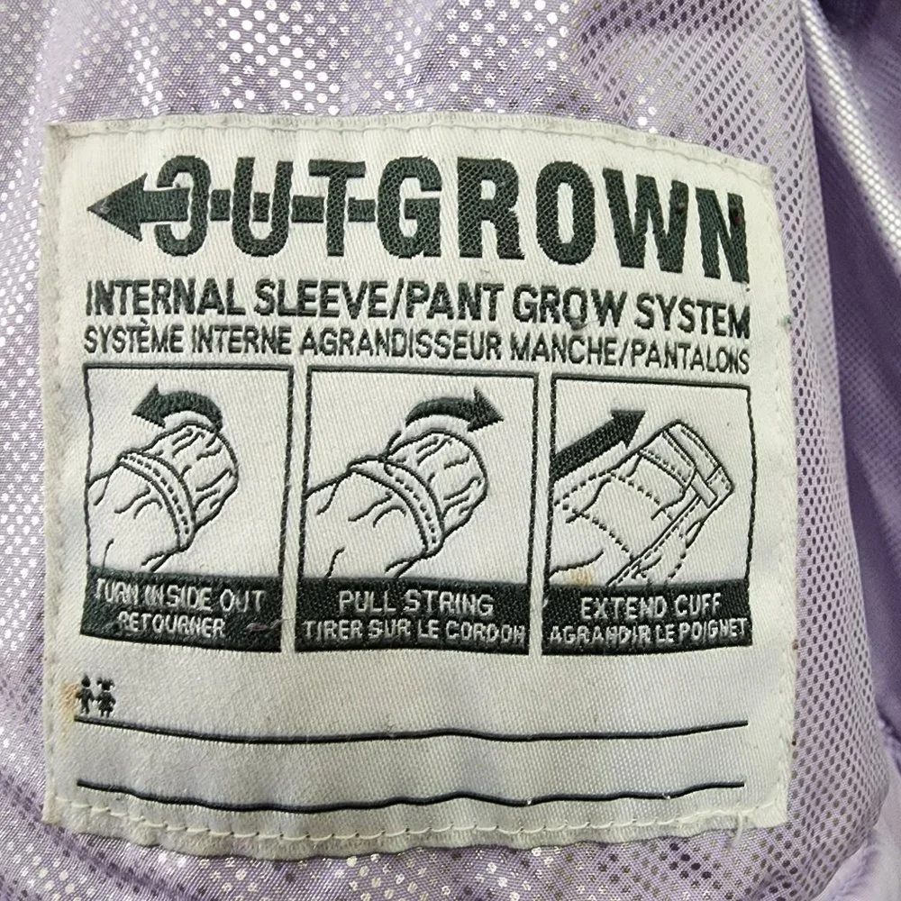 Columbia girl size‎ large zip front purple with gray quilting accent winter coat